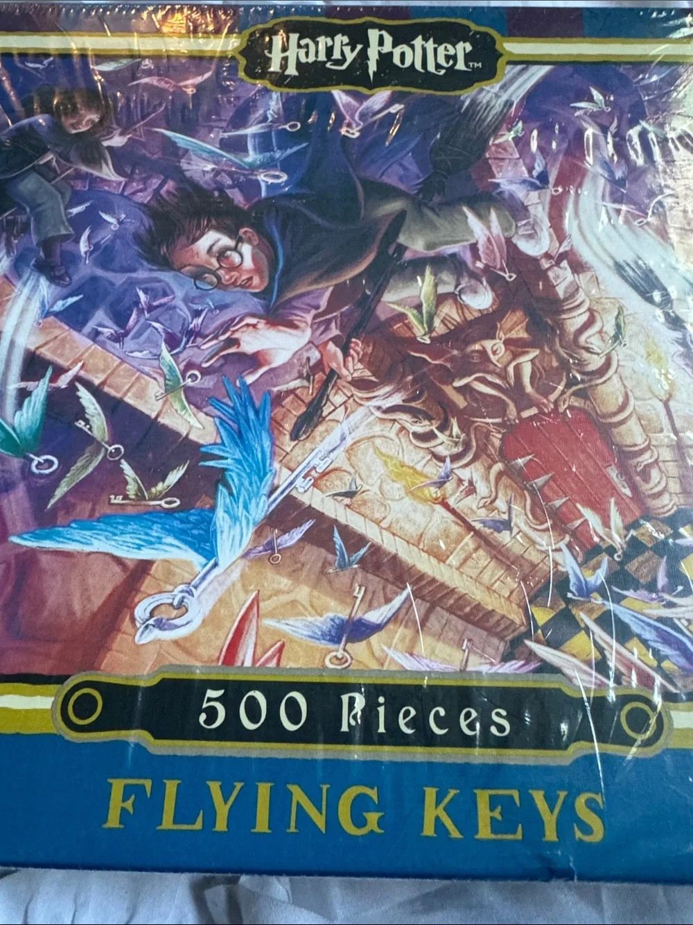 Warner Bros. Harry Potter Flying Keys 500-Piece Puzzle - Blue Box